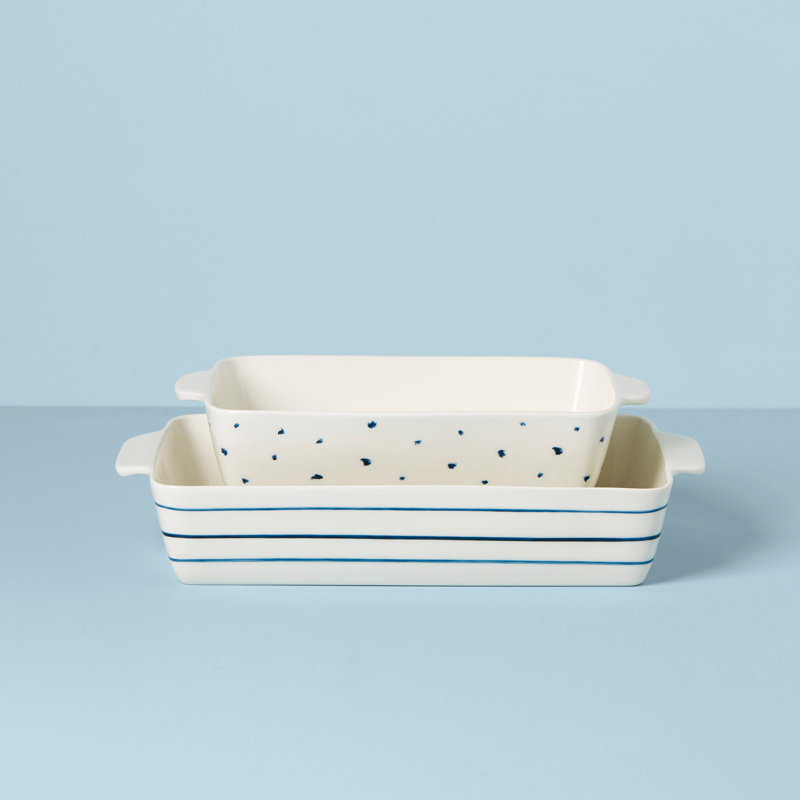 Lenox Blue Bay Rectangular Bakers 2-Piece Set