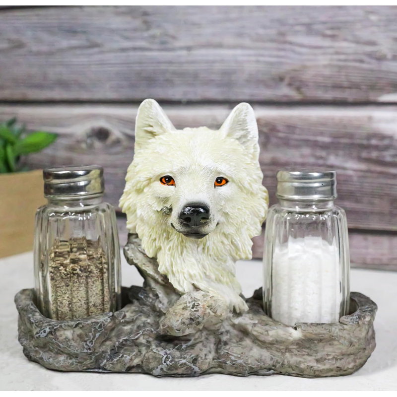 Figurine porte-salière en verre White