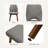 Dining Chairs Set Of 4, Modern Upholstered Kitchen Chairs With Unique Cutout High Back & Wood Legs, Comfortable Fabric Side Chair For Dining Room, Living Room Gray-2105315228