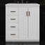 Meuble-lavabo sur pied 36 po avec lavabo en céramique, armoire de rangement moderne à 3 tiroirs et 2 portes-547565361