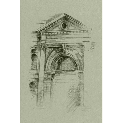 " Charcoal Architectural Study II " by Ethan Harper