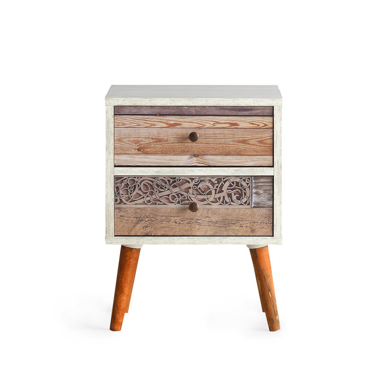 Elliana 40cm W Manufactured Wood Bedside Table