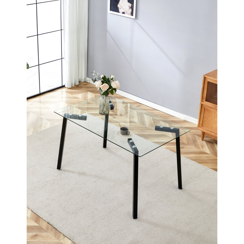 Glass Dining Table  Transparent