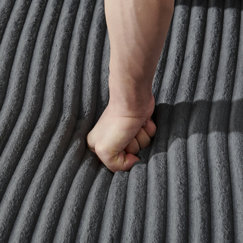 Gris compact modulaire, velours côtelé compressé, 3 places, style minimaliste, sans assemblage, espace optimisé pour les petits appartements avec espaces de vie modernes