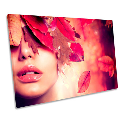 Fashion Model Autumn - Wrapped Canvas Art Prints