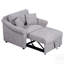 Fauteuil convertible en chenille avec dossier réglable, chaise longue 3 en 1 se transformant en lit, lit simple pour le salon-1163667574