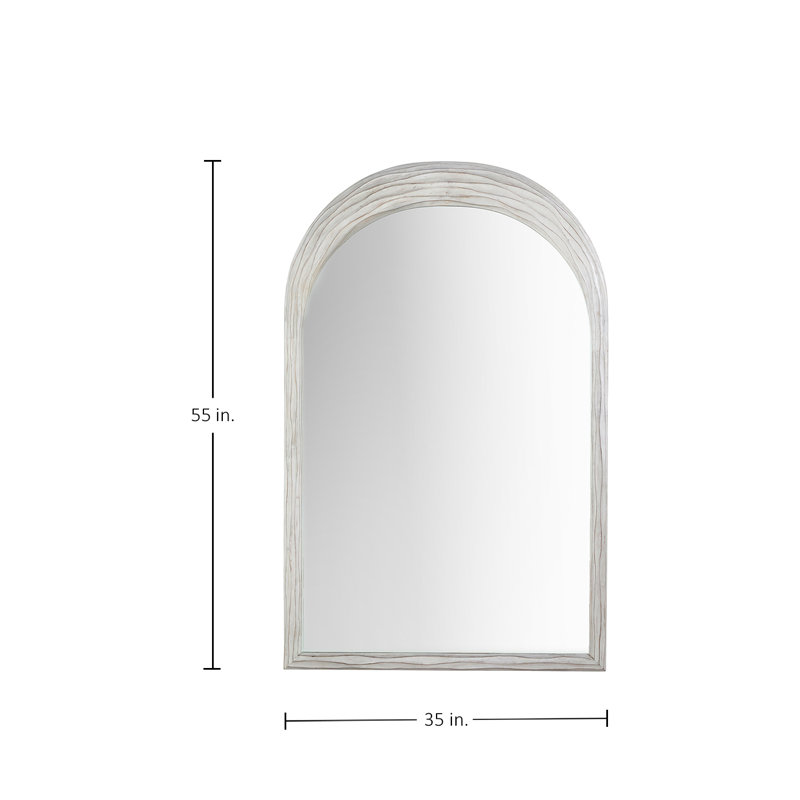 Swell Mirror - White, Sesame White