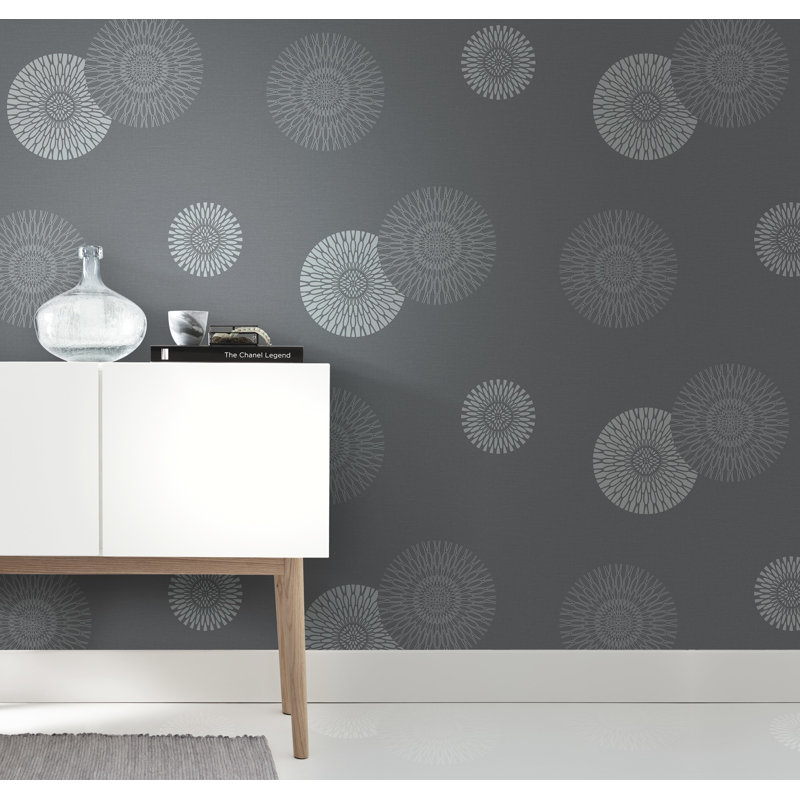 Rouleau de papier peint L 33 pi x l 20,5 po Jago, Gris