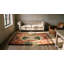 Antique 5 Pointed Star and Leaf Pattern American Hooked Rug