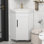 Meuble-lavabo de coin simple 17 po avec lavabo en céramique et miroir supérieur non inclus