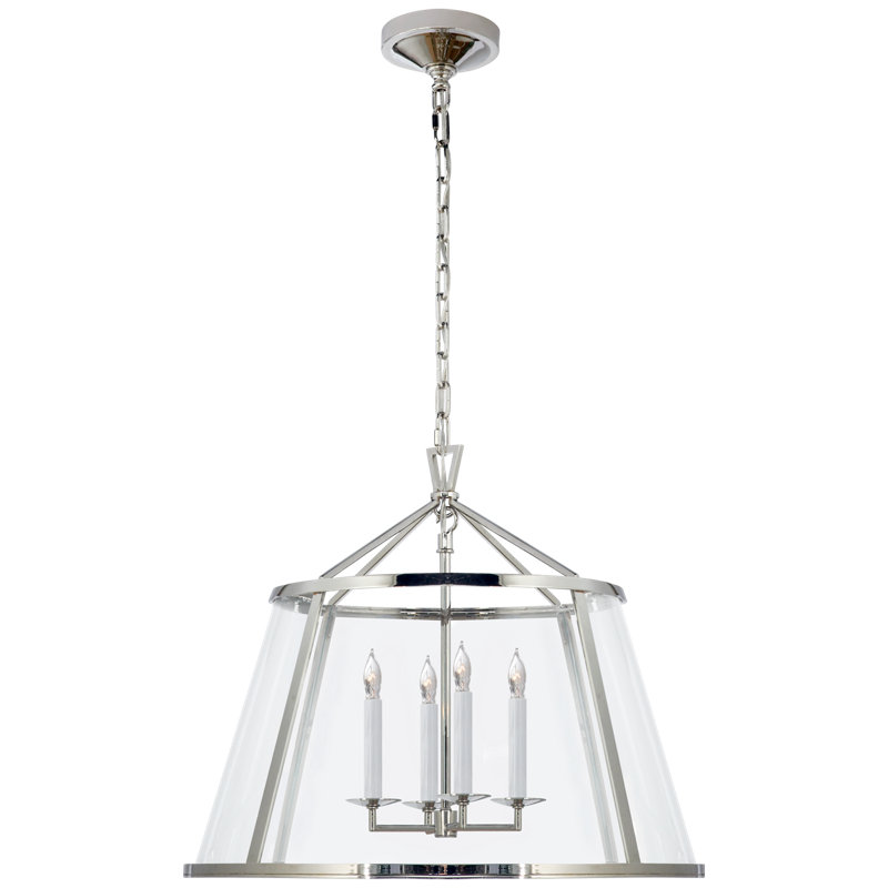 Chapman & Myers Darlana Pendant, 20.5" H x 24.5" W x 24.5" D, Polished Nickel