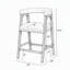 Ensemble de 2 tabourets de bar avec dossier de 26 pouces de hauteur, confortables et ergonomiques pour îlot de cuisine et salle à manger-133488317