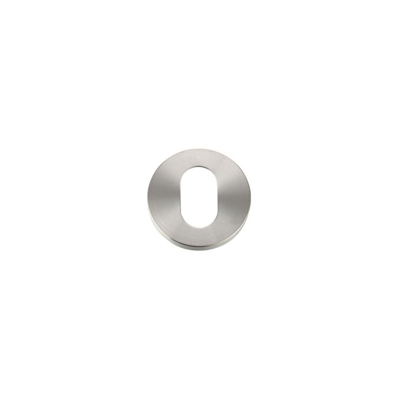 Escutcheon Oval Profile Door Accessory, Satin Stainless