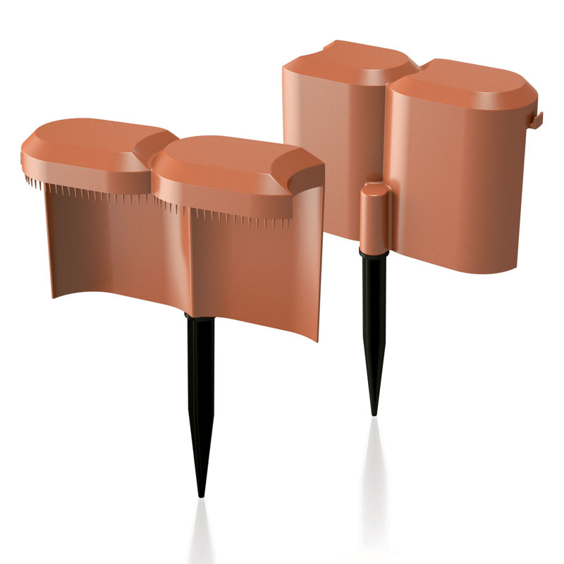 Tempio Dakota Fields Plastic Pet Barrier for Lawn Edging, Terracotta