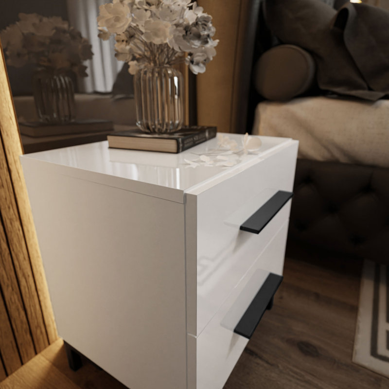 Laleh 2 Drawer Bedside Table