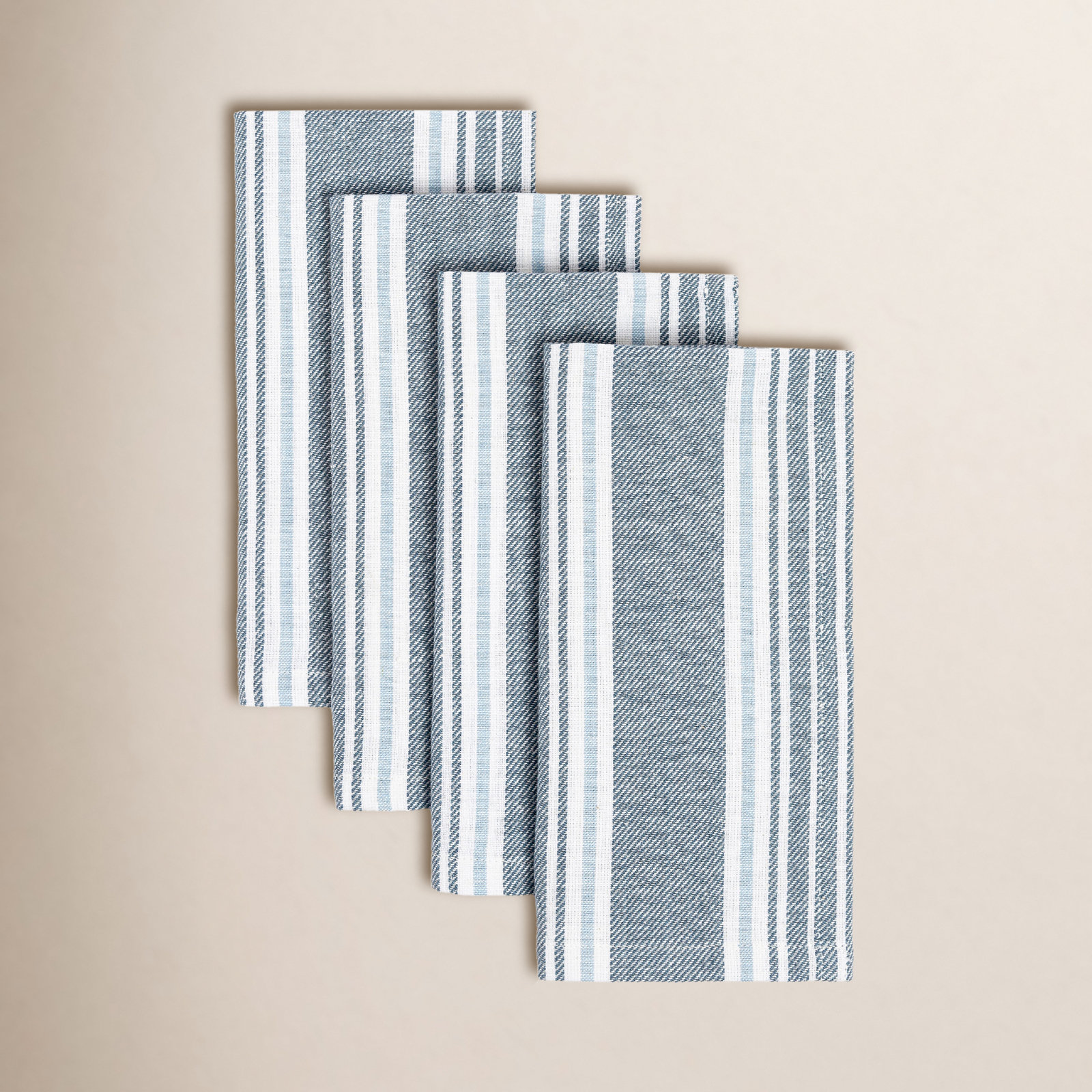 Woven Striped Napkin, Blue