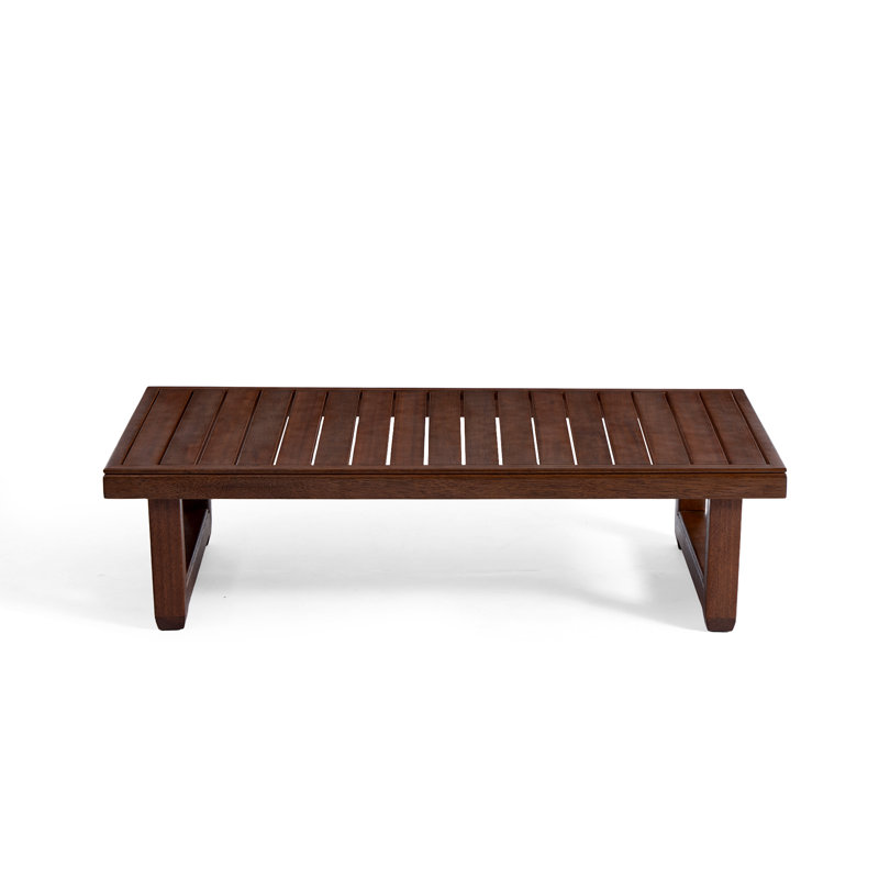 Rectangular Outdoor Coffee Table, Gray Tan