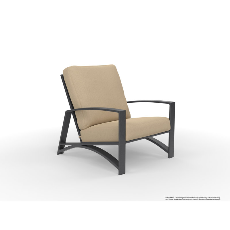 Arc Outdoor Lounge Chair, Graphite, Flagship Stone Sunbrella®