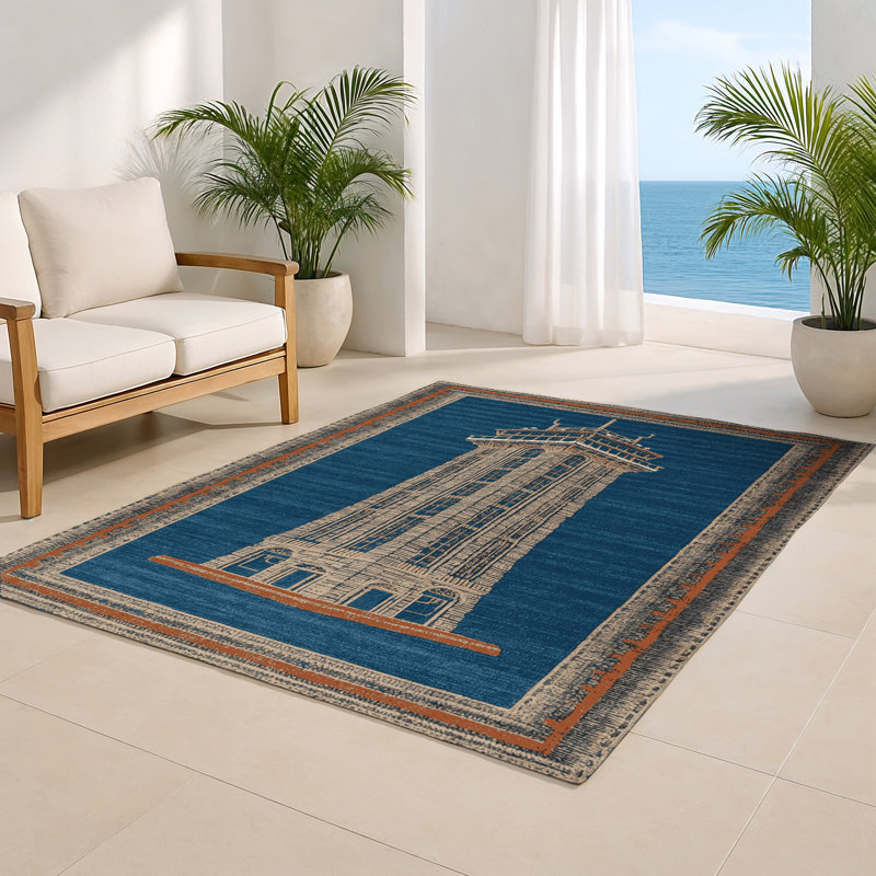 Transportation Grey Indoor and Outdoor Area Rug, Rectangle 2' x 3'