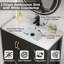 Ensemble de meuble-lavabo simple 36 po avec lavabo, robinet, peinture à la main écologique Wimer de Wimer, assemblage requis-1011456585