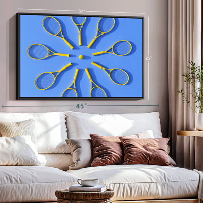 " Tennis Racket Circle Wall Art "