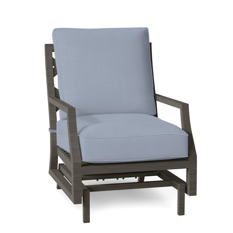 Lattice Arm Chair with Cushions, Arbor Chambray, Welt