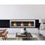 Dutta Recessed and Wall Mount Ethanol Fireplace, Adjustable Flame Size-434393532