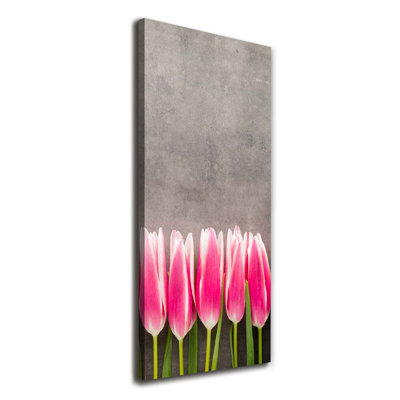Pink Tulips - Wrapped Canvas Print