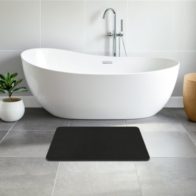 Extra Large Stone Bath Mat, 32''x20'' Non-Slip Diatomaceous Earth Stone Bath Mat, Absorbent Quick Drying for Bathroom/Kitchen, Easy to Clean