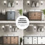 Meuble-lavabo double gris foncé de 72 po L avec plateau en quartz blanc et 30 miroirs - armoires et tiroirs-1136485193