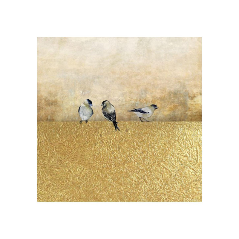 Or doré I par Nash Rambler - Peinture, H 24 po x l 24 po, Couche de verre