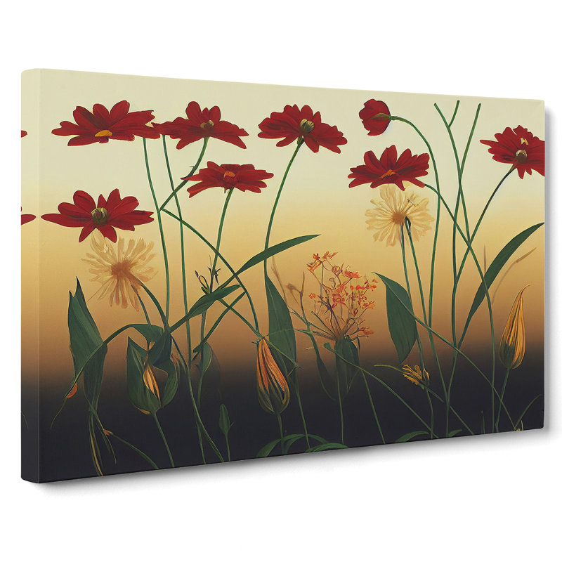 Delightful Wildflowers Floral - Wrapped Canvas, 35cm H x 50cm W x 3cm D