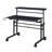 Techni Mobili Rolling Writing Desk With Height Adjustable Desktop And Moveable Shelf, Black-126031975