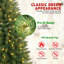 Arbre de Noël vert 5 pi avec 100 lumières DEL blanc chaud - arbre en PVC mince avec 263 pointes, conception compacte, support en métal stable, facile à assembler-2042697066
