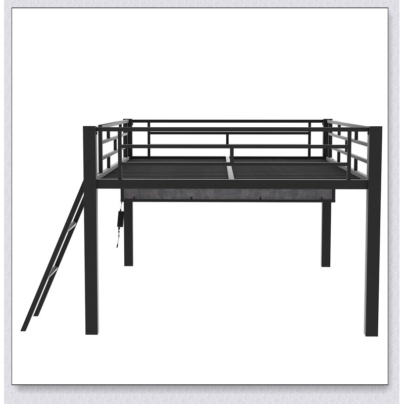 Lit mezzanine avec bureau Gaming, DEL