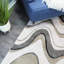Tapis de zone ivoire/gris abstract Dura-474809904