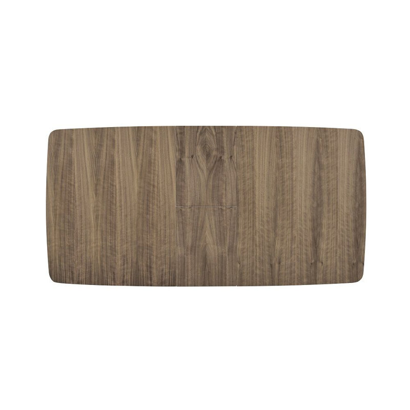 Table de salle à manger rectangulaire avec feuille Bufferfly en naturel et noir