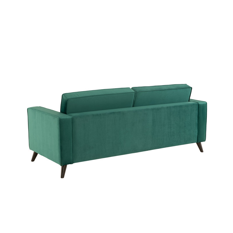 Esden Velvet Sofa, Green, 3