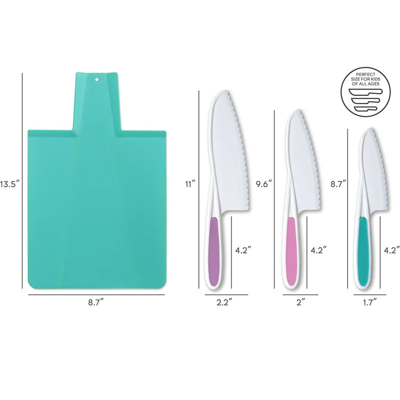 Ensemble de couteaux de cuisine pour enfants, Bleu
