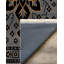 Gretell Collection Digital Print Cotton-Polyester Grey Floral Rug-1456198626