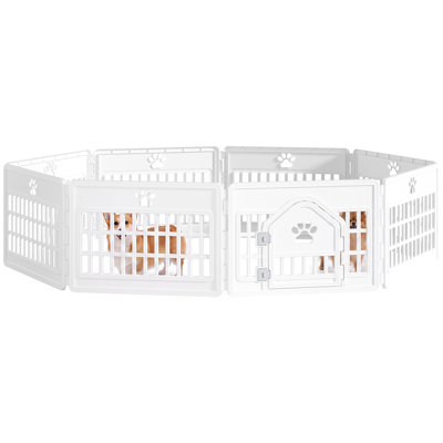 Parc en plastique pour chien, enclos d'exercice modulaire pour animaux de compagnie pour petits et moyens chiens, chats et lapins