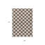 Tapis intérieur lavable à pois brun et ivoire 3 pi x 5 pi