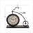 Roman Numeral Mechanical Tabletop Clock with Alarm in Brown/White