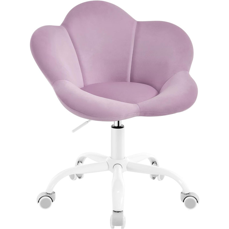 Harriet Bee Velvet Office Chair, Purple