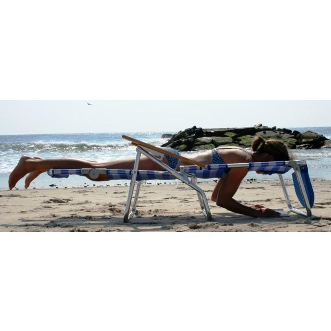 Folding Beach Chair with Cushions (Set of 2) Ostrich