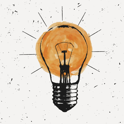 Light Bulb by EireenZ - Wrapped Canvas Print
