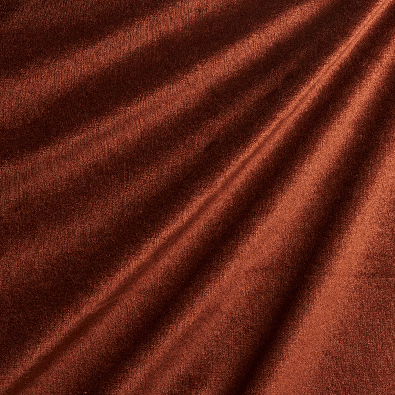 Schumacher x Patterson Flynn Sumptuous Silk Wool Velvet Fabric, Mahogany