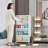 Extra Large Stackable Storage Bins with Lids & Wheels & Door, Foldable Collapsible Closet Organizers, Plastic containers drawers for bedroom Dorm-186792940-193048690-196084193