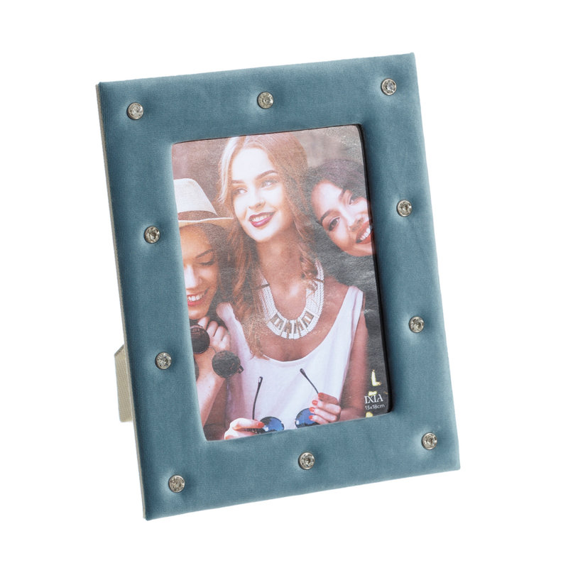 Devault Embossed Picture Frame, Blue, 24.3cm H x 19.3cm W x 1cm D