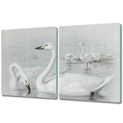 Dichiera Tempered Glass Swans Lake Chopping Board